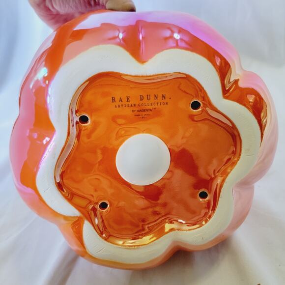 Rae Dunn Orange Iridescent Luster Pumpkin Birdhouse Fall Autumn Halloween Decor - Picture 5 of 12